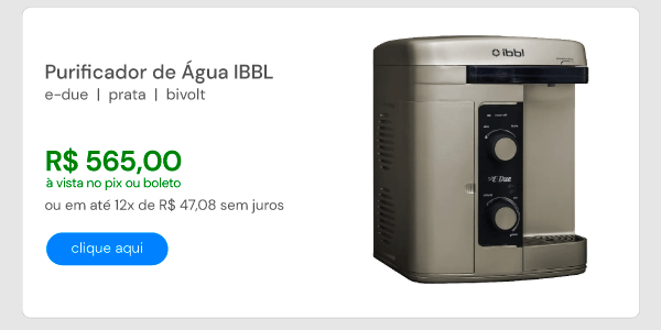 Purificador De Agua IBBL E-due Prata Bivolt 79073001