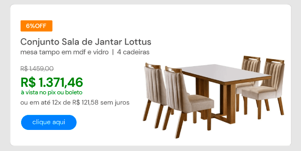 Conjunto Sala De Jantar Lottus Mesa Tampo Em Mdf E Vidro Com 4 Cadeiras Cinamomo/off White/bege