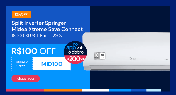 Ar Condicionado Split Inverter Springer Midea Xtreme Save Connect 18000 BTUS Frio 220V 38AGVCI18M5