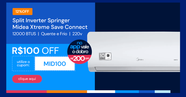 Ar Condicionado Split Inverter Springer Midea Xtreme Save Connect 12000 BTUs Quente/Frio 220V 38AGVQI12M5