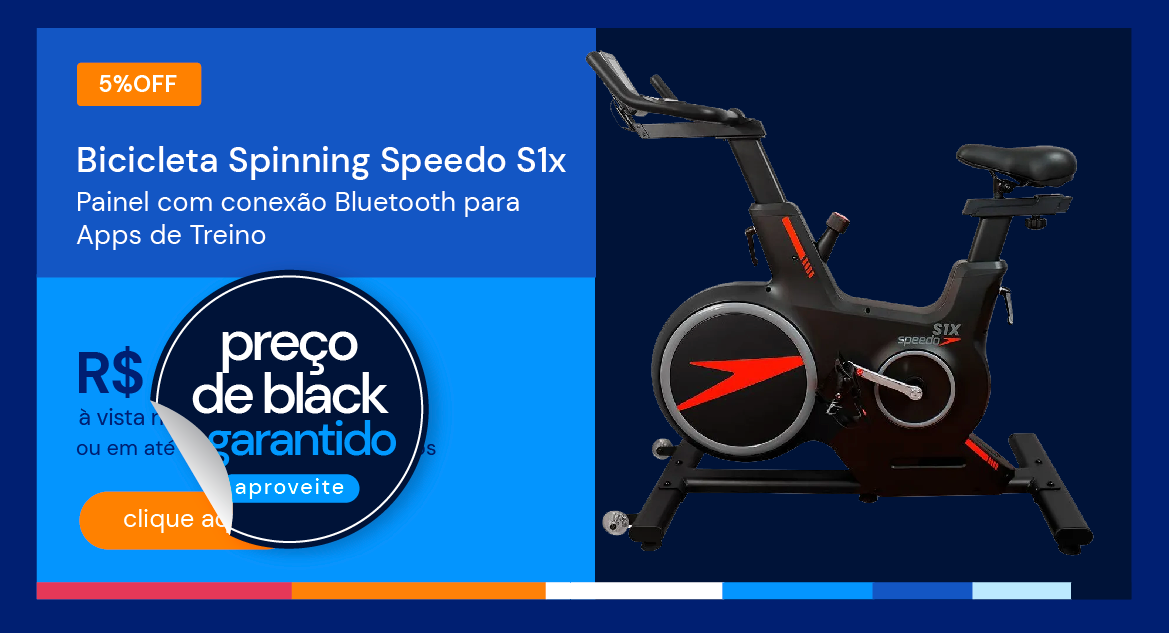 Bicicleta Spinning Speedo S1x - Painel Com Conexão Bluetooth Para Apps De Treino