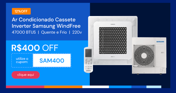 Ar Condicionado Cassete Inverter Samsung WindFree 47000 BTUs Quente e Frio 220V