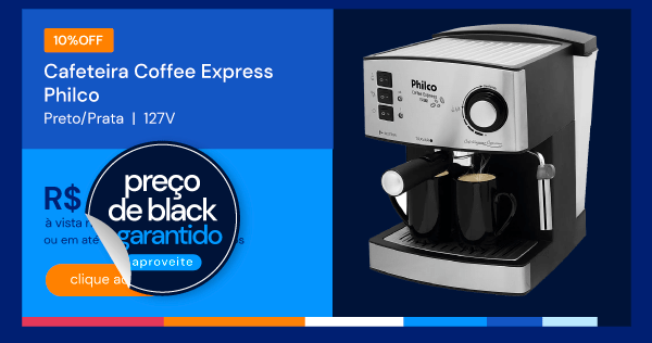 Cafeteira Coffee Express Preto-Prata Philco 127V