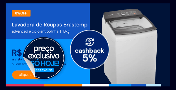 Lavadora de Roupas Brastemp Advanced e Ciclo Antibolinha 13KG Branca BWK13AB