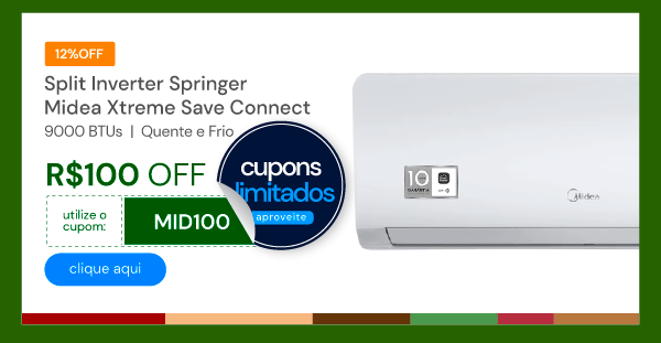 Ar Condicionado Split Inverter Springer Midea Xtreme Save Connect 9000 BTUS Quente-Frio 220V 38AGVQI09M5