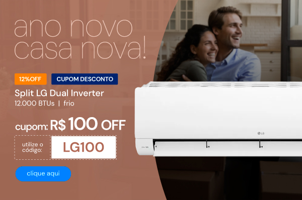 Ar Condicionado LG Dual Inverter Compact +AI 12.000 BTU Frio 220V S3-Q12JAQAL