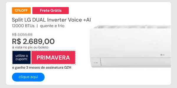Ar Condicionado LG DUAL Inverter Voice +AI 12.000 BTUS Quente/ Frio 220V - S3-W12JA31A