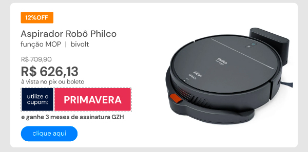 Aspirador Robô Philco Função MOP Bivolt PAS28P Bivolt