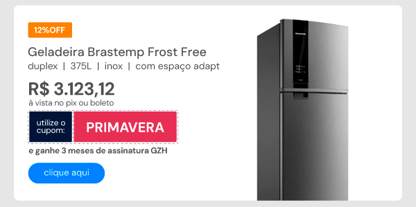 Geladeira Brastemp Frost Free Duplex 375 Litros Inox Com Espaço Adapt BRM45JK