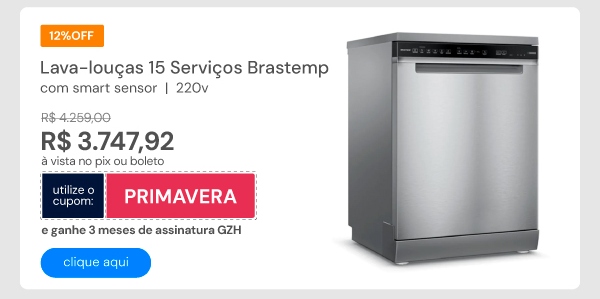 Lava-louças 15 Serviços Brastemp Com Smart Sensor - BLF61AR 220V