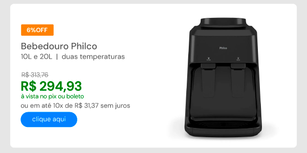 Bebedouro Philco Bivolt 10L E 20L Duas Temperaturas PBE14 Bivolt