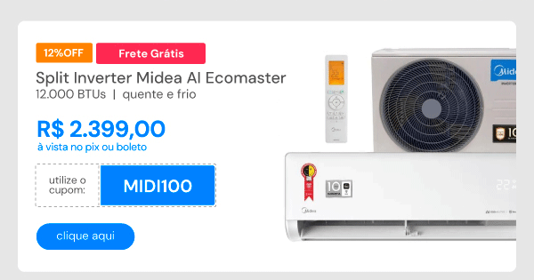 Ar Condicionado Split Inverter Midea AI Ecomaster 12000 BTUs Quente e Frio 220V 38EZVQA12M5