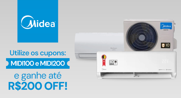 Até R$200 OFF em Seleção Midea!