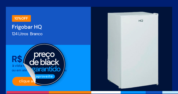 Frigobar HQ 124 Litros Branco HQ-124FB 110V