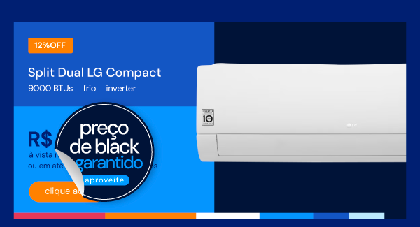 Ar Condicionado Split Dual Inverter LG Compact AI 9000 BTUs Frio 220V S3-Q09AAQAK