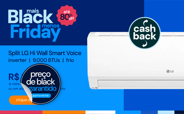 Ar Condicionado Split LG Hi Wall Smart Voice Inverter 9.000 BTUs Frio Monofásico Branco S3-Q09JA31E 220V