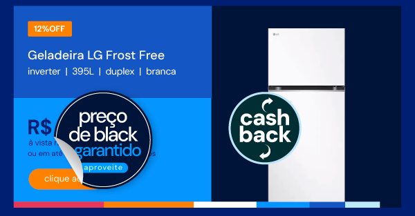 Geladeira LG Frost Free Inverter 395L Duplex Branca