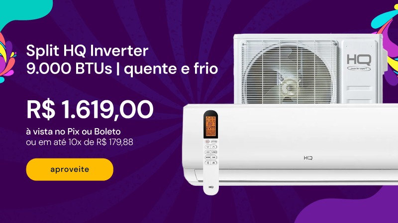 Ar Condicionado Split HQ Hi Wall Inverter 9.000 Btu/h Quente E Frio Monofásico Branco VIHT9KCH3S2S23 220V