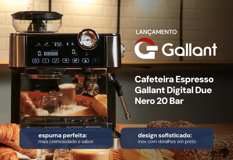 Cafeteira Espresso Gallant Digital Due Nero 20 Bar GCF320