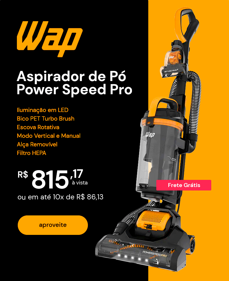 Aspirador De Pó Wap Power Speed Pro 2 Em 1 2200W 220V