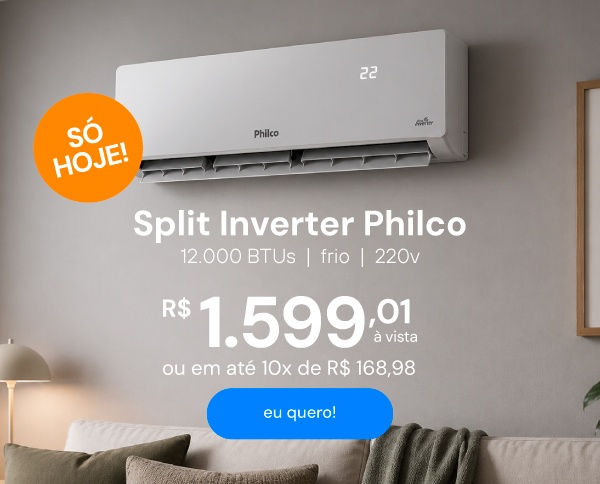 Ar Condicionado Split Inverter Philco 12000 BTUs Frio 220V PAC12FC
