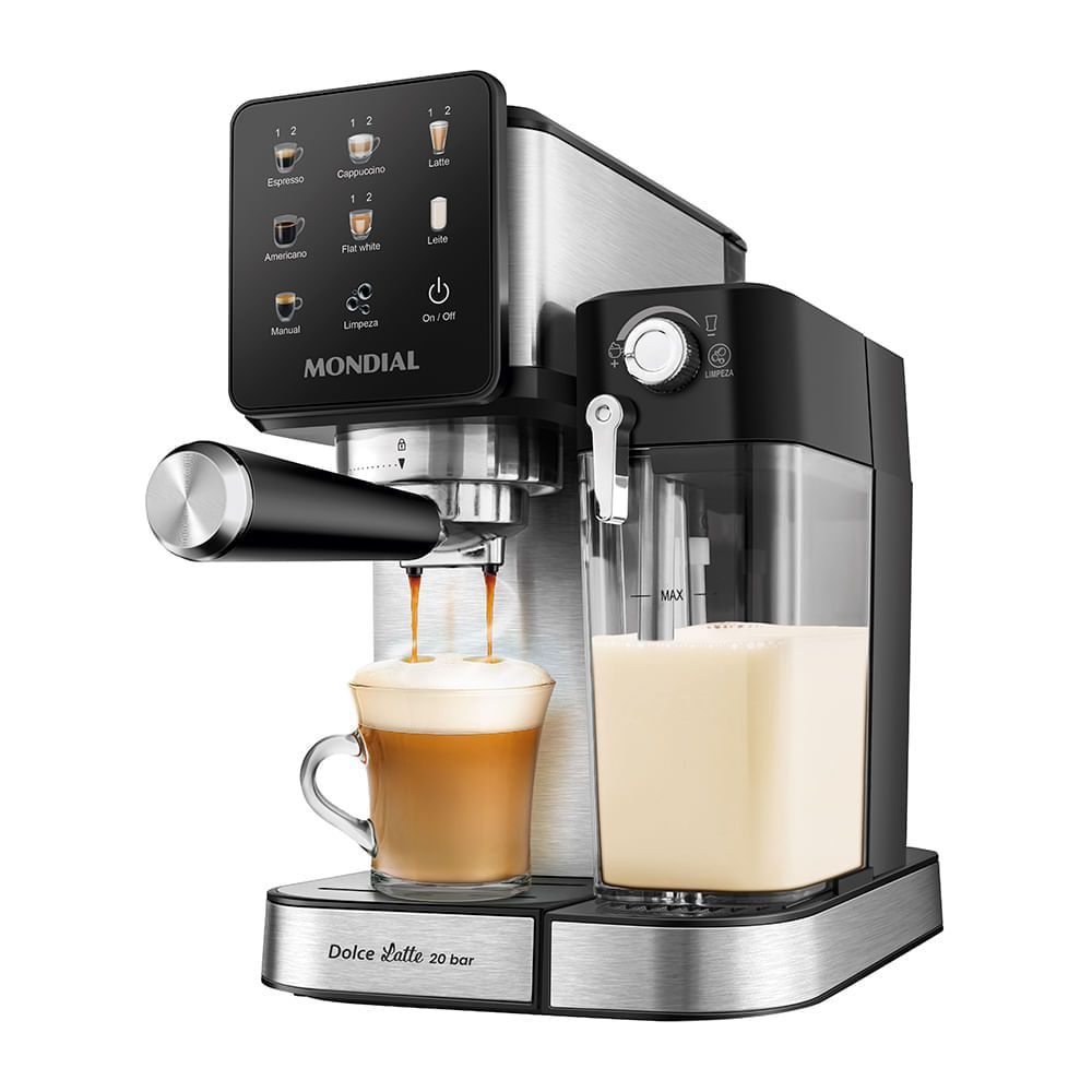 Cafeteira Espresso Automática Dolce Latte 20 Bar Mondial Preto/inox