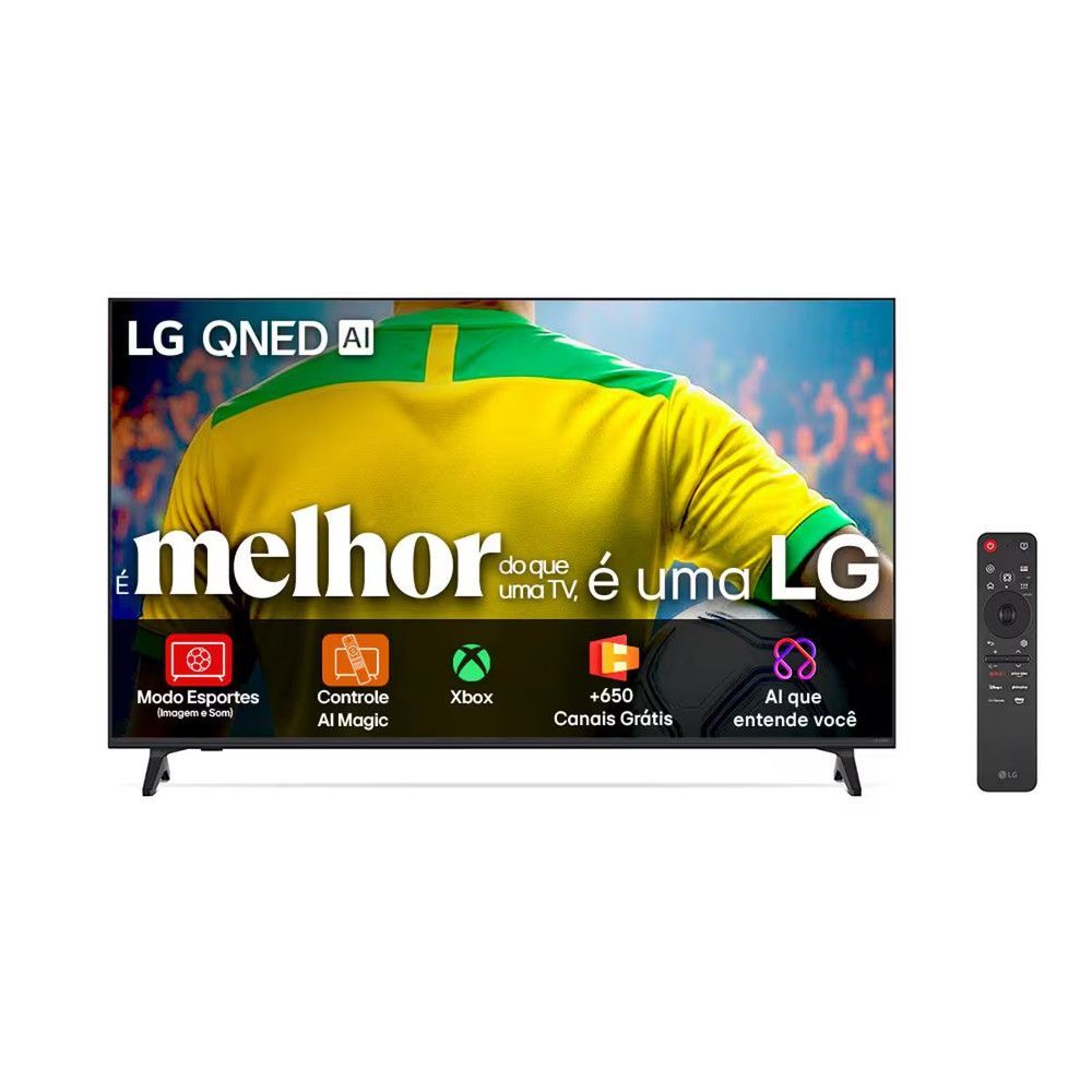 Smart TV LG 86QNED73ASA 86 Polegadas 4K QNED LED Preto Bivolt com Webos 25 e Processador A7 AI