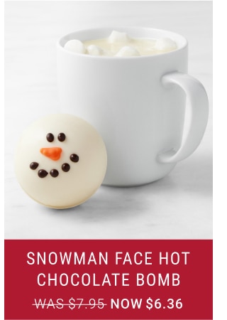 Snowman Face Hot Chocolate Bomb - Now $6.36