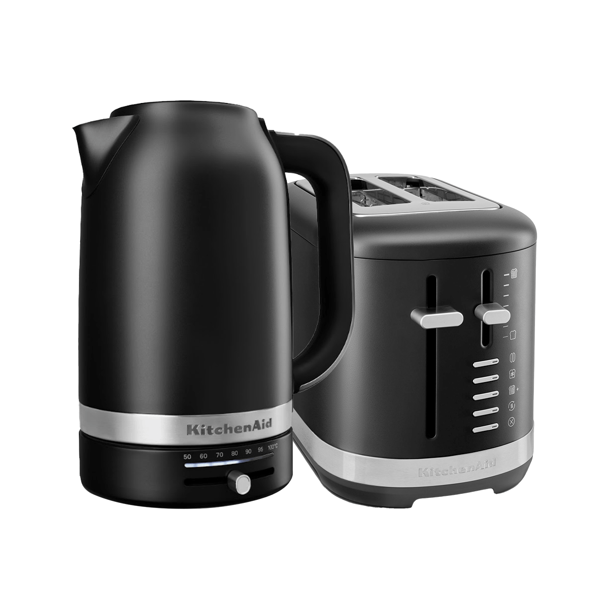 Combo KitchenAid Pava de 1.7 L y Tostador Eléctrico de 2 rebanadas Black Matte