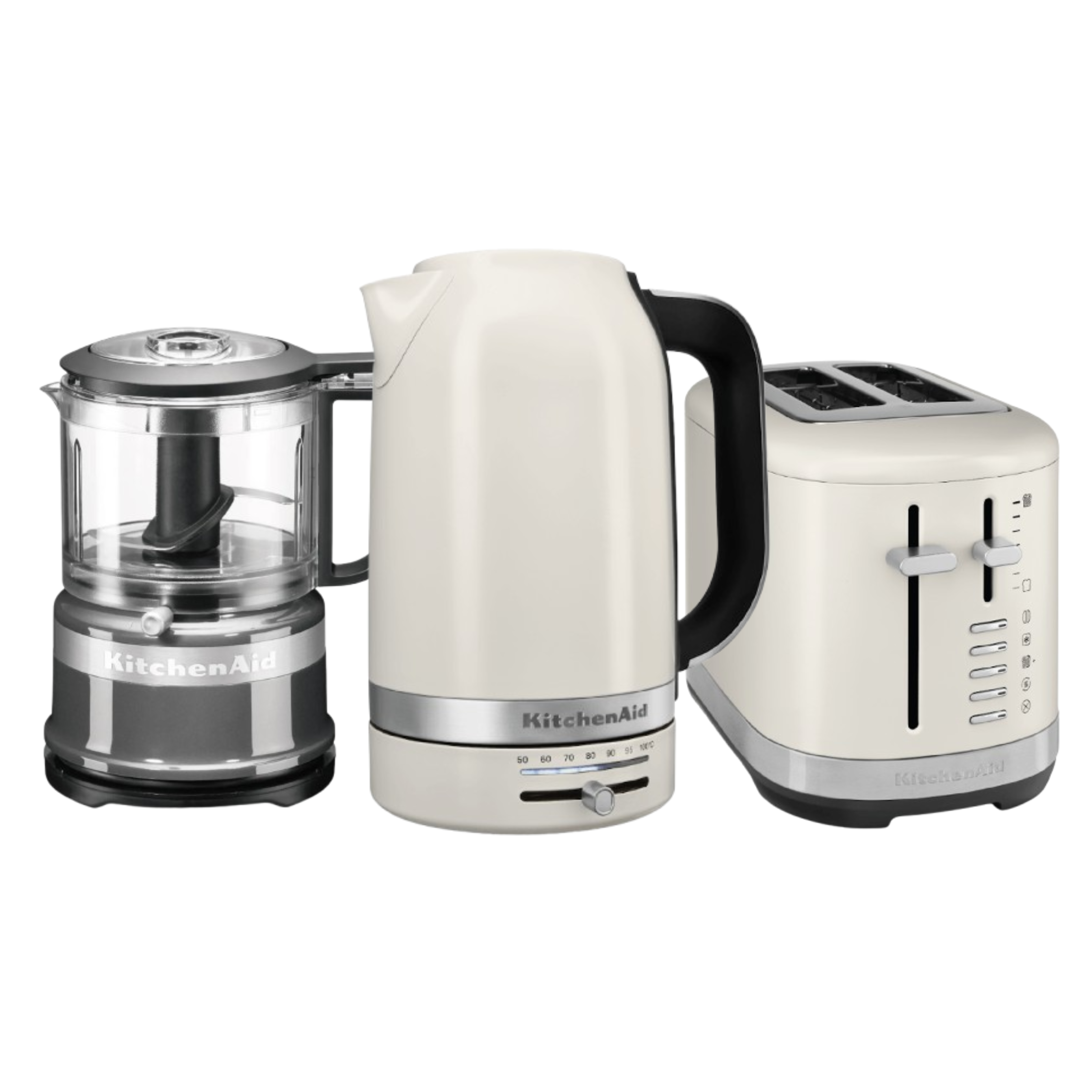 Combo Mini Procesador de Alimentos + Pava de Temperatura Variable con 1.7L + Tostadora Eléctrica De 2 Panes