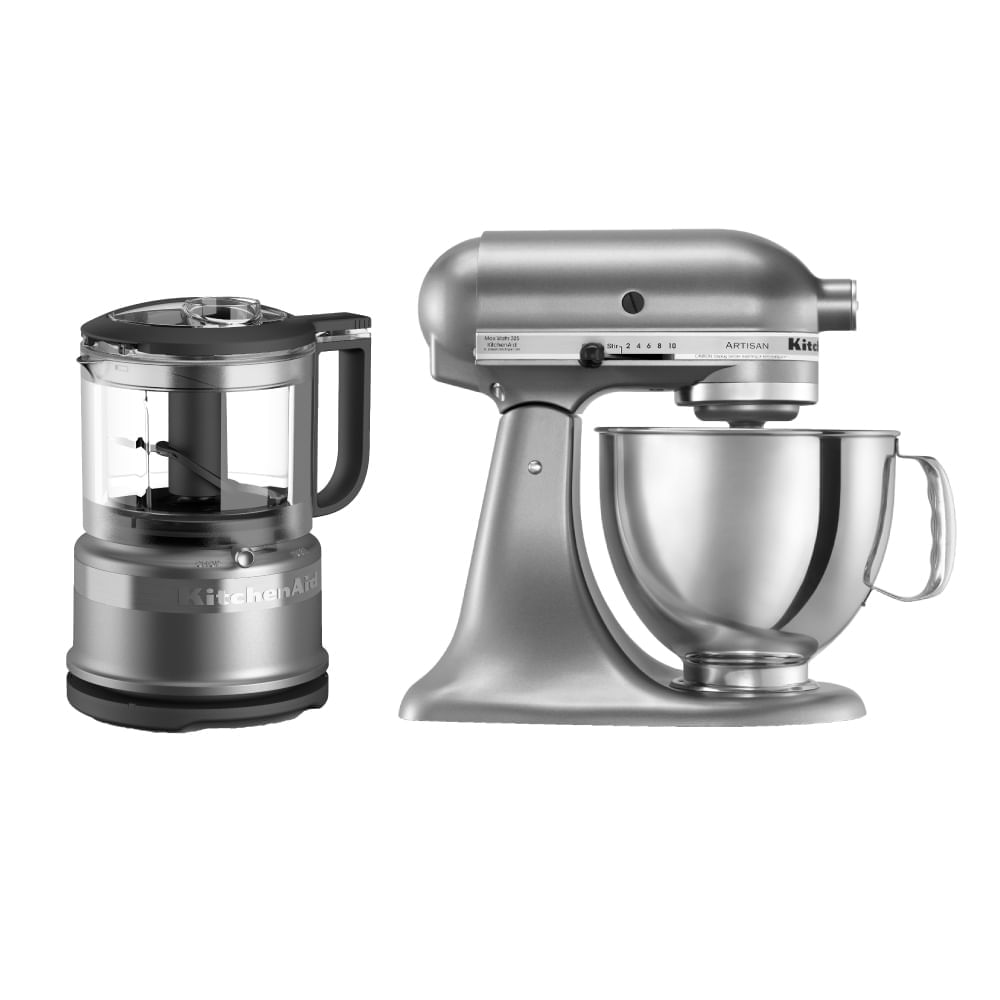 Combo KitchenAid Batidora y Mini Procesador de Alimentos Silver