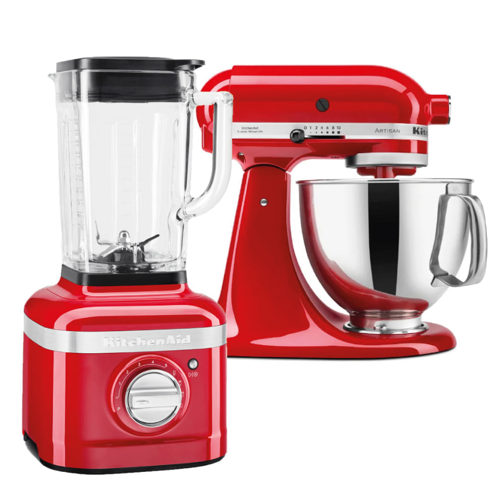Combo Batidora Artisan 4.8L + Licuadora K400 Empire Red