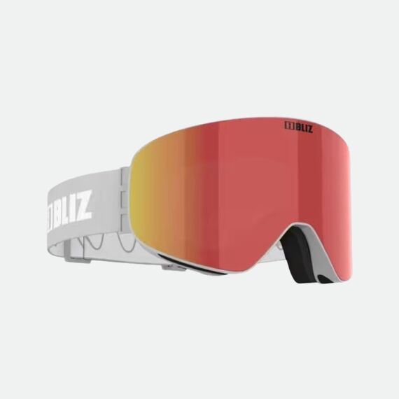 Bliz Flow Matt Light Grey with Brown W Red Multi + Pink Spare lens