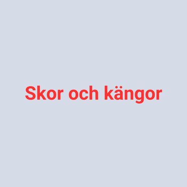 Skor och kängor