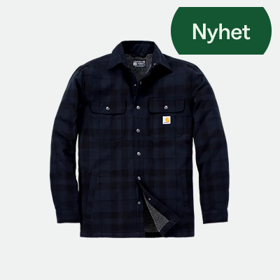 Carhartt Workwear Carhartt M's Flannel Sherpa-Lined Shirt Jacket Navy