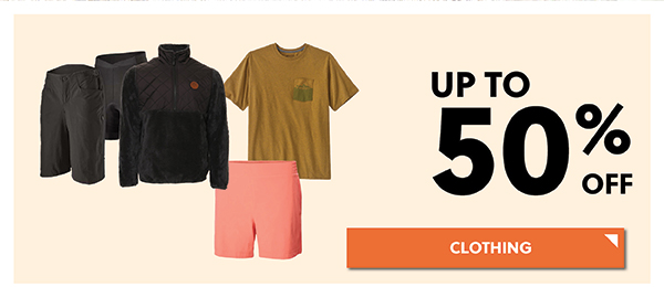 Clothing, Up To 50% OFF  - READ MORE