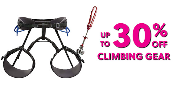 UP TO 30% OFF CLIMBING GEAR