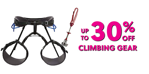 UP TO 30% OFF CLIMBING GEAR