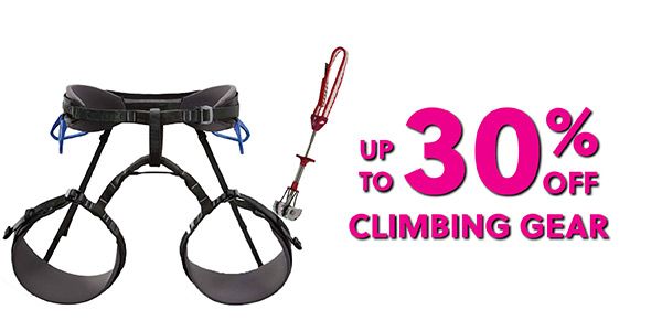 UP TO 30% OFF CLIMBING GEAR