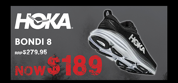 HOKA BONDI 8 RRP $279.95 - NOW $189