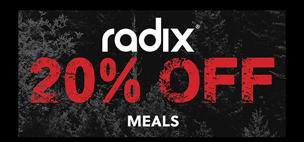 RADIX - 20% OFF MEALS