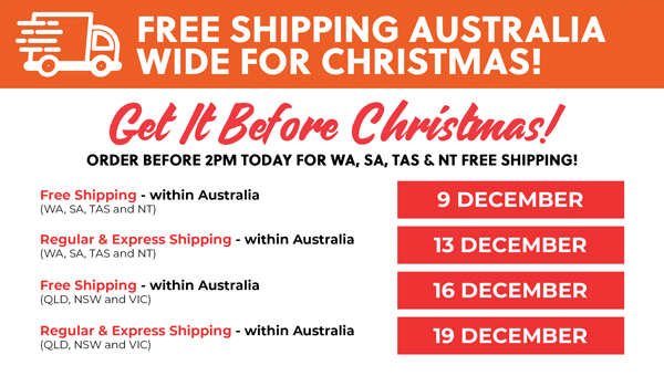 FREE SHIPPING AUSTRALIA WIDE FOR CHRISTMAS!