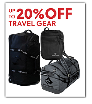 UP TO 20% OFF TRAVEL GEAR