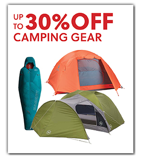 UP TO 30% OFF CAMPING GEAR