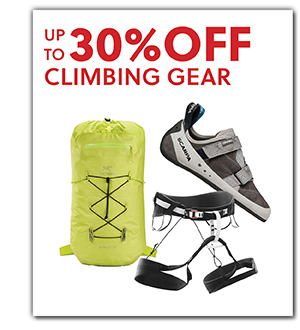 UP TO 30% OFF CLIMBING GEAR