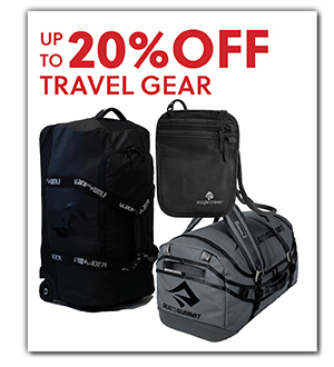 UP TO 20% OFF TRAVEL GEAR