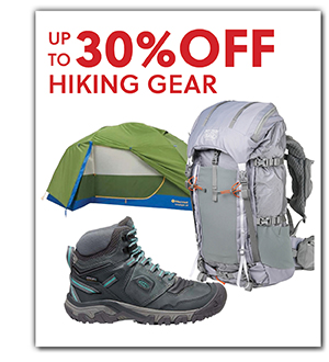 UP TO 30% OFF HIKING