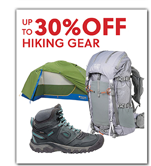 UP TO 30% OFF HIKING