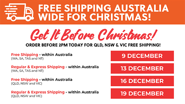 FREE SHIPPING AUSTRALIA WIDE FOR CHRISTMAS!