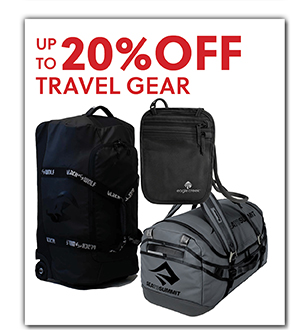 UP TO 20% OFF TRAVEL GEAR